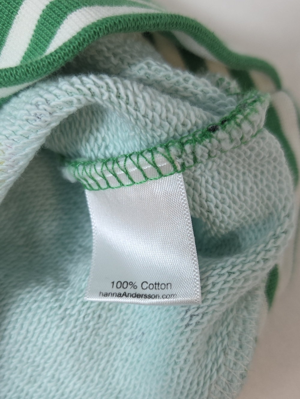 Hanna Anderson 100% Cotton Green Rollerskate Rainbows & Stars Sweatshirt Size 3T - Picture 6 of 8